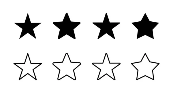 Set Star Icons Star Vector Icon Rating Symbol — Stock Vector