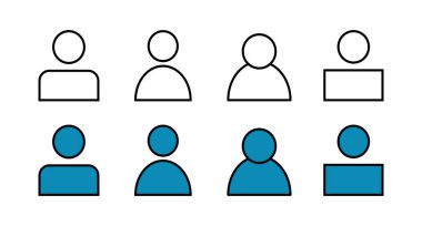 Bir grup insan ikonu. Kişi simgesi. Kullanıcı vektör simgesi
