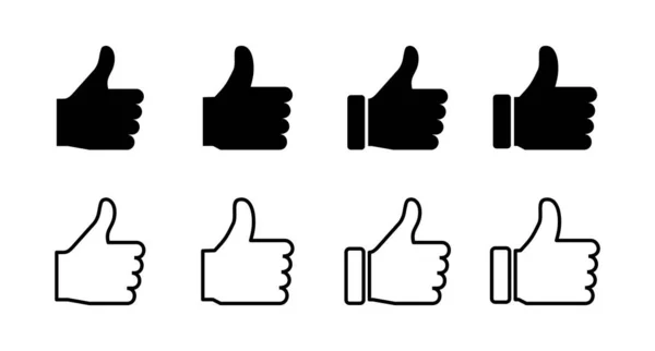 Set Icons Thumbs Icon Social Media Icon — Stock Vector