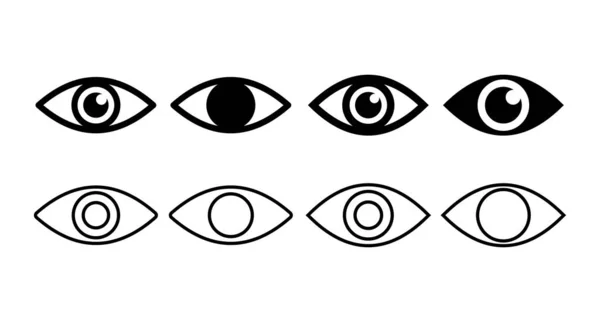 Set Eye Icons Look Vision Icon Eye Vector Icon — Stock Vector