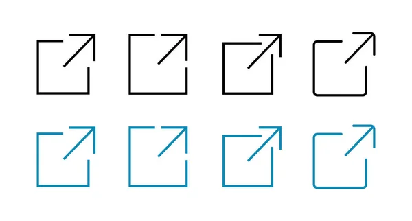 Ensemble Icônes Link Lien Icône Vectorielle Lien Externe Symbole Vectoriel — Image vectorielle