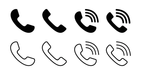 Set Call Icons Phone Icon Vector Mobile Phone Telephone Icon — Stock Vector