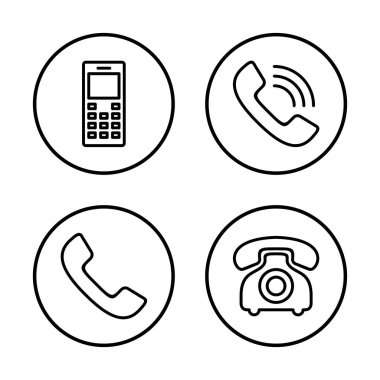 Telefon simgesi vektörü beyaz arkaplanda izole edildi. Telefon vektör simgesi. Cep telefonu. Telefon ikonu. Cep telefonu