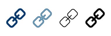 Dış bağlantı sembolü ikon vektörü. Bağlantı simgesi beyaz arkaplanda izole edildi. Bağlantı vektör simgesi. Hiper bağlantı zinciri sembolü