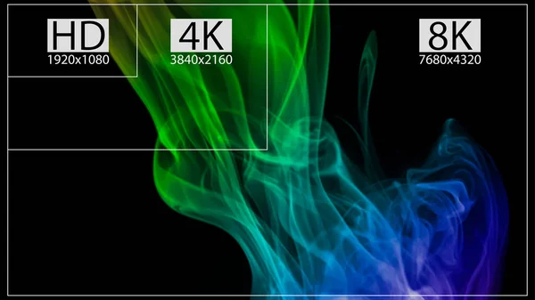 8K Ultra HD. 4K UHD. Dörtlü HD. Tam HD vektör çözünürlük sunumu 1080p 'den 8k' ye ayarlandı. 8K UHD, Rec 'te tanımlanan en yüksek çözünürlüktür. 2020 standart.