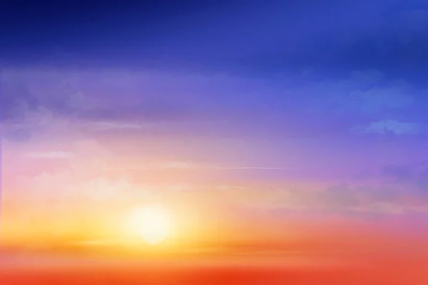 Cielo Crepuscolare Atmosfera Drammatica Con Tono Patella Rosa Arancio Giallo — Foto Stock
