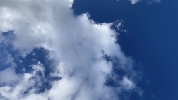 Time Lapse Όμορφο Καθαρό Ουρανό Φόντο Σύννεφα Φύση Λευκό Αφράτα — Αρχείο Βίντεο