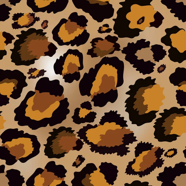 Διάνυσμα Απρόσκοπτη Μοτίβο Του Δέρματος Λεοπάρδαλη Καφέ Φόντο Άγρια Ζώα — Διανυσματικό Αρχείο