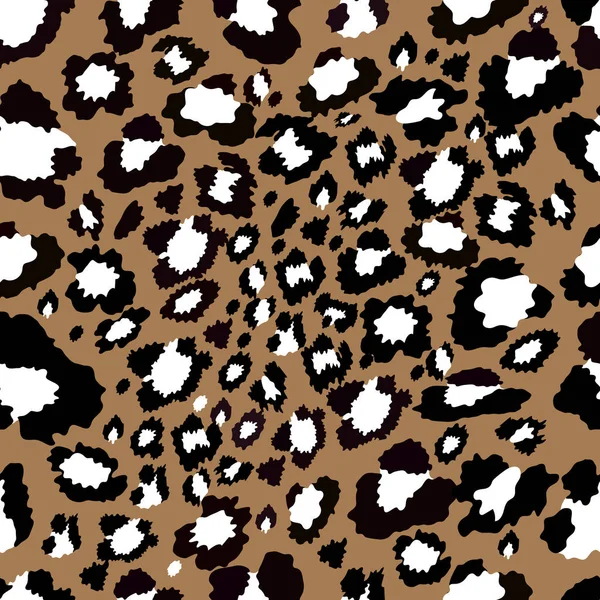 Векторный Бесшовный Рисунок Кожи Леопарда — стоковый вектор