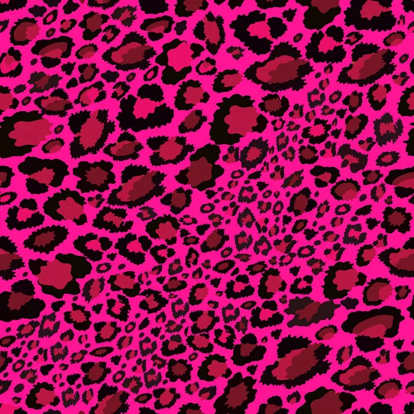 Векторный Бесшовный Рисунок Кожи Леопарда Розовом Фоне Дикие Животные Рисунок — стоковый вектор