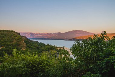 Fransa 'nın güneyinde Verdon Gölü Gorge du