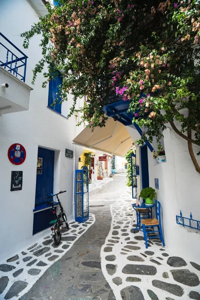 Skiathos 'ta geleneksel bir Yunan caddesi
