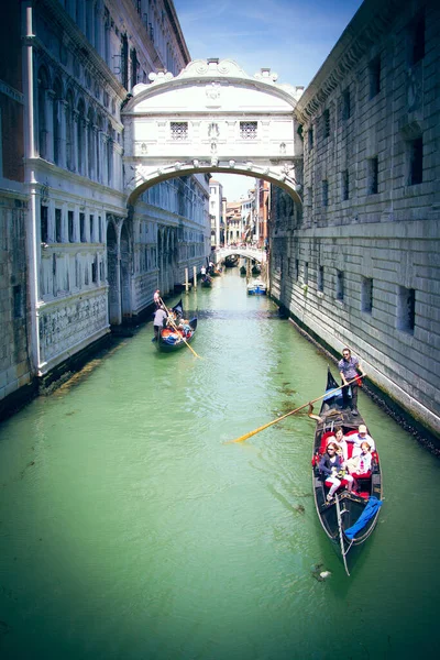 Canal Veneza Gôndola — Fotografia de Stock