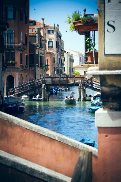 Canal Veneza Gôndola — Fotografia de Stock