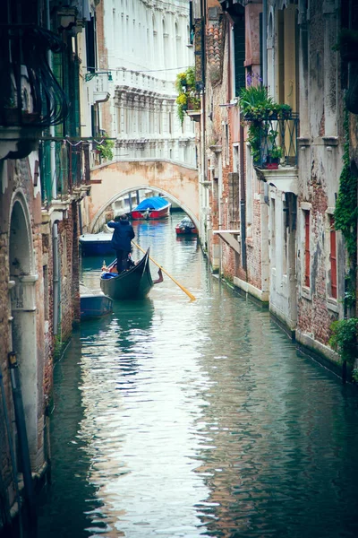 Canal Veneza Gôndola — Fotografia de Stock