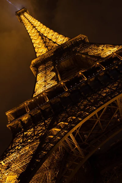 Der Eiffelturm Bei Nacht Paris — Stockfoto