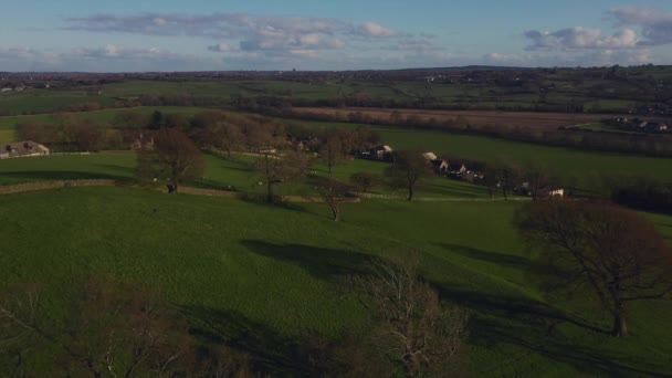 Drone Filmagem Campo Nidderdale North Yorkshire Reino Unido Durante Dia — Vídeo de Stock