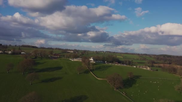 Drone Filmagem Campo Nidderdale North Yorkshire Reino Unido Durante Dia — Vídeo de Stock