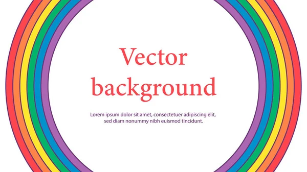 Raibow farbigen Hintergrund mit Platz für Text. Lgbtq Thema Vektor Illustration — Stockvektor