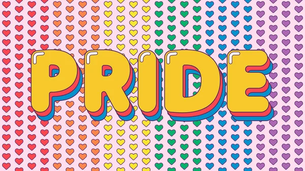 Fierté gay et origine LGBT. Coeurs de couleur arc-en-ciel. égalité et amour. — Image vectorielle