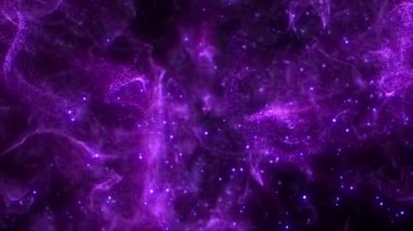 Başak burcu işareti sihirli parçacık bulutunda belirir. Yıldız fonu 4k canlandırması.