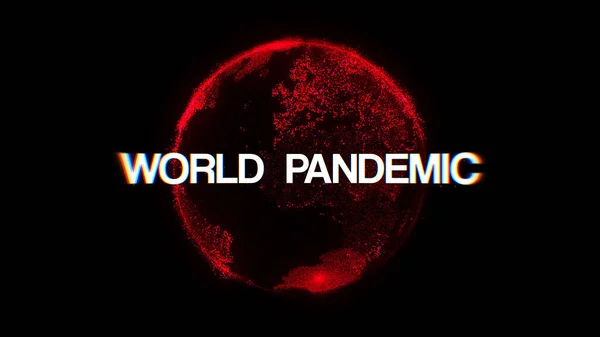 Мировая пандемия коронавируса ковид-19. 3d иллюстрация земной голограммы — стоковое фото