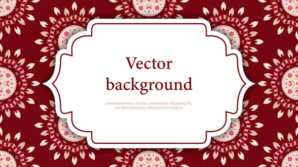 Abstrakte florale Hintergrundillustration mit Platz für Text. Blumenschmuck — Stockvektor