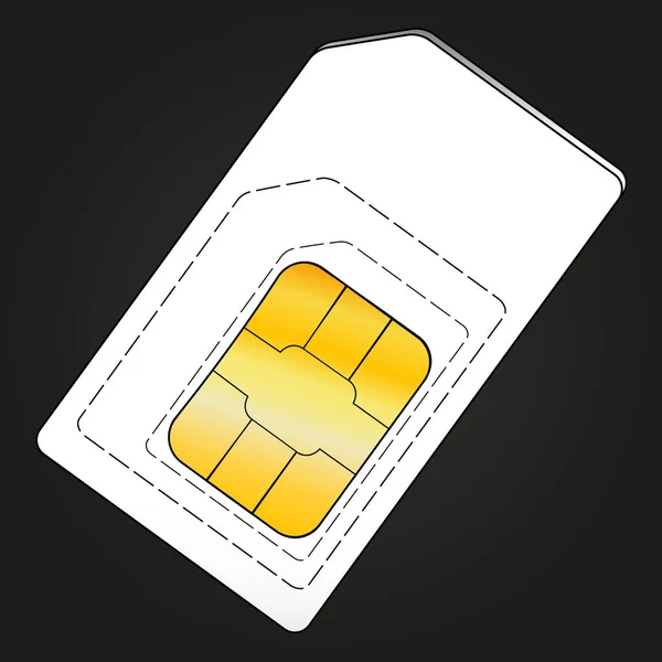 Siyah arkaplan gerçekçiliği üzerine sim kart