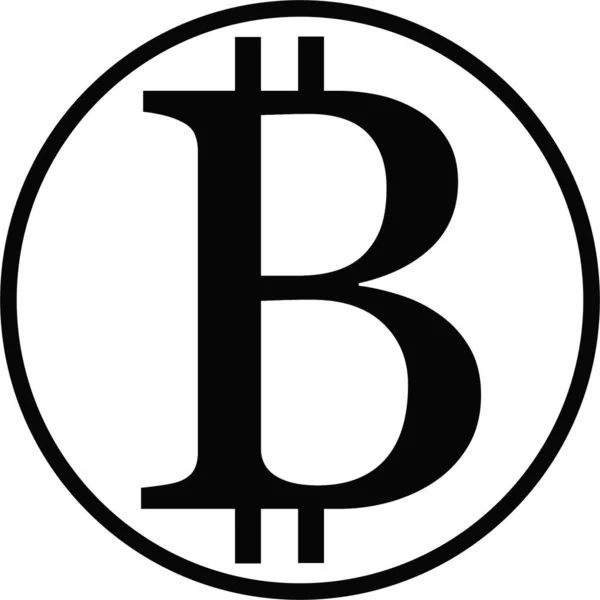 Bitcoin elektronik para vektör simgesi