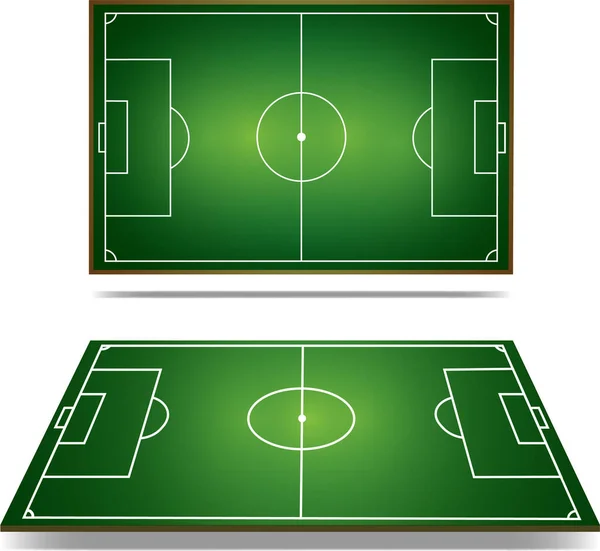 futbol alanı perspektif vektör grafikleri gerçekçi