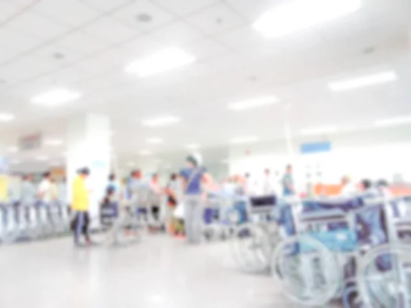 Blur Hospital Clinic Interior Background Patient Waiting Wheelchair See Doctor — Stock Photo, Image