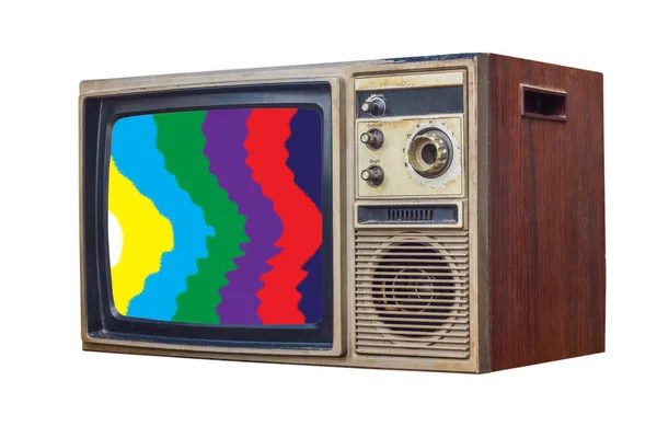 Classic Vintage Retro Style Old Television Ntsc Pattern Signal Test — Stock Photo, Image