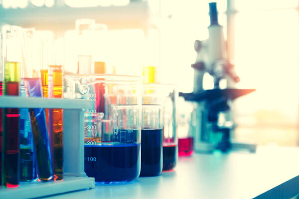 Scientific equipment group in the laboratory to search for antiretroviral drugs. Concepts of treatment of severe diseases