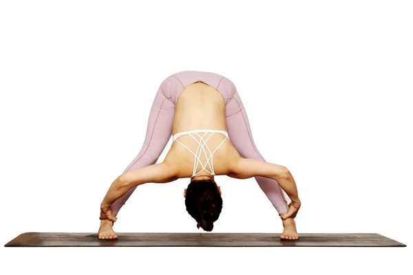 Wanita Muda Cantik Melakukan Yoga Berpose Untuk Kesehatan Dan Berkonsentrasi — Stok Foto