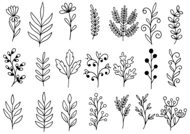 0097 el çizilmiş çiçekler karalama