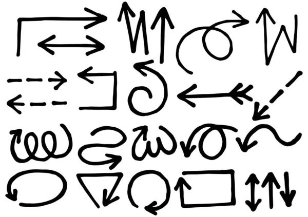 0050 Frecce Disegnate Mano — Vettoriale Stock