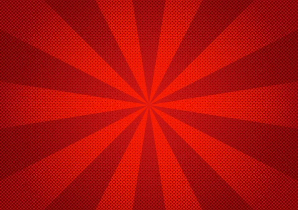 Abstrait Rouge Bande Dessinée Style Demi Ton Zoom Motif — Image vectorielle