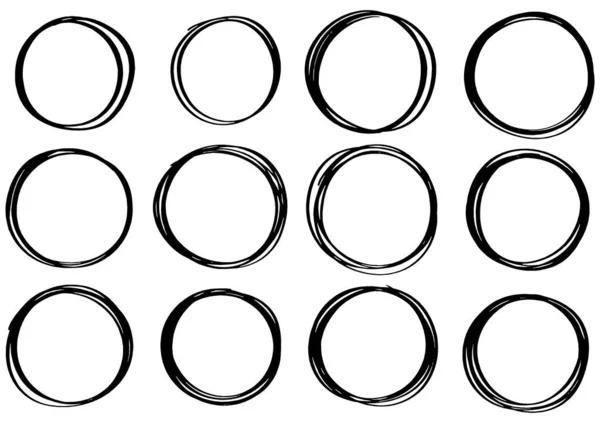 Hand Drawn Scribble Circle — Stock Vector