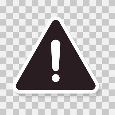 Yüksek voltajlı ünlem işaretli vektör simgesi düz işareti