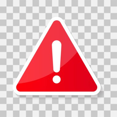 Yüksek voltajlı ünlem işaretli vektör simgesi düz işareti