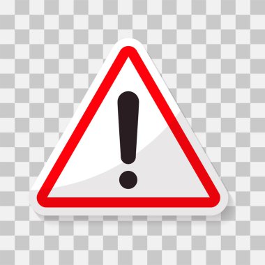 Yüksek voltajlı ünlem işaretli vektör simgesi düz işareti