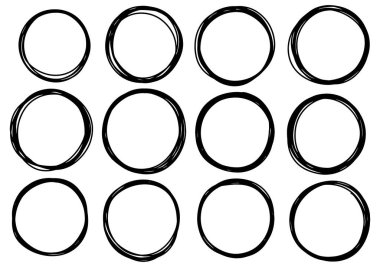 0016 el çizilmiş karalama çemberi