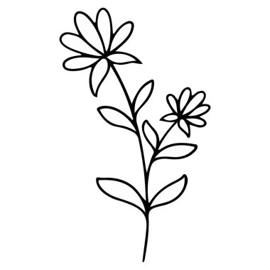 0150 el çizimi çiçekler karalama