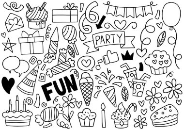 0112 el çizimi parti karalaması Mutlu yıllar