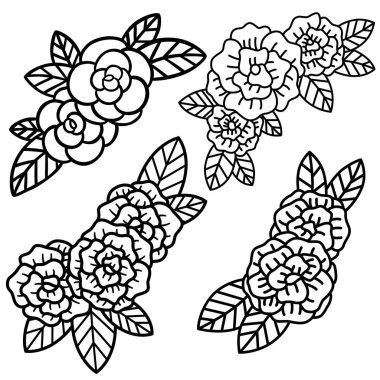 0222 el çizimi çiçekler karalama