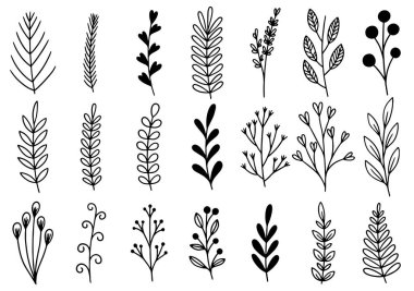 0222 el çizimi çiçekler karalama