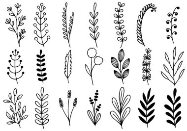 0222 el çizimi çiçekler karalama