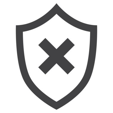 Kalkan Simgesi modada izole edildi, Kalkan orta koruma simgesi konsepti web sitesi tasarımı, logo, uygulama, UI