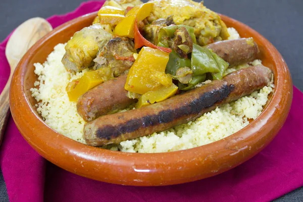 Royaler Couscous Drei Fleisch — Stockfoto