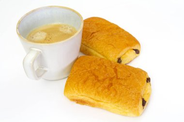 çikolatalı ekmek ve kahve